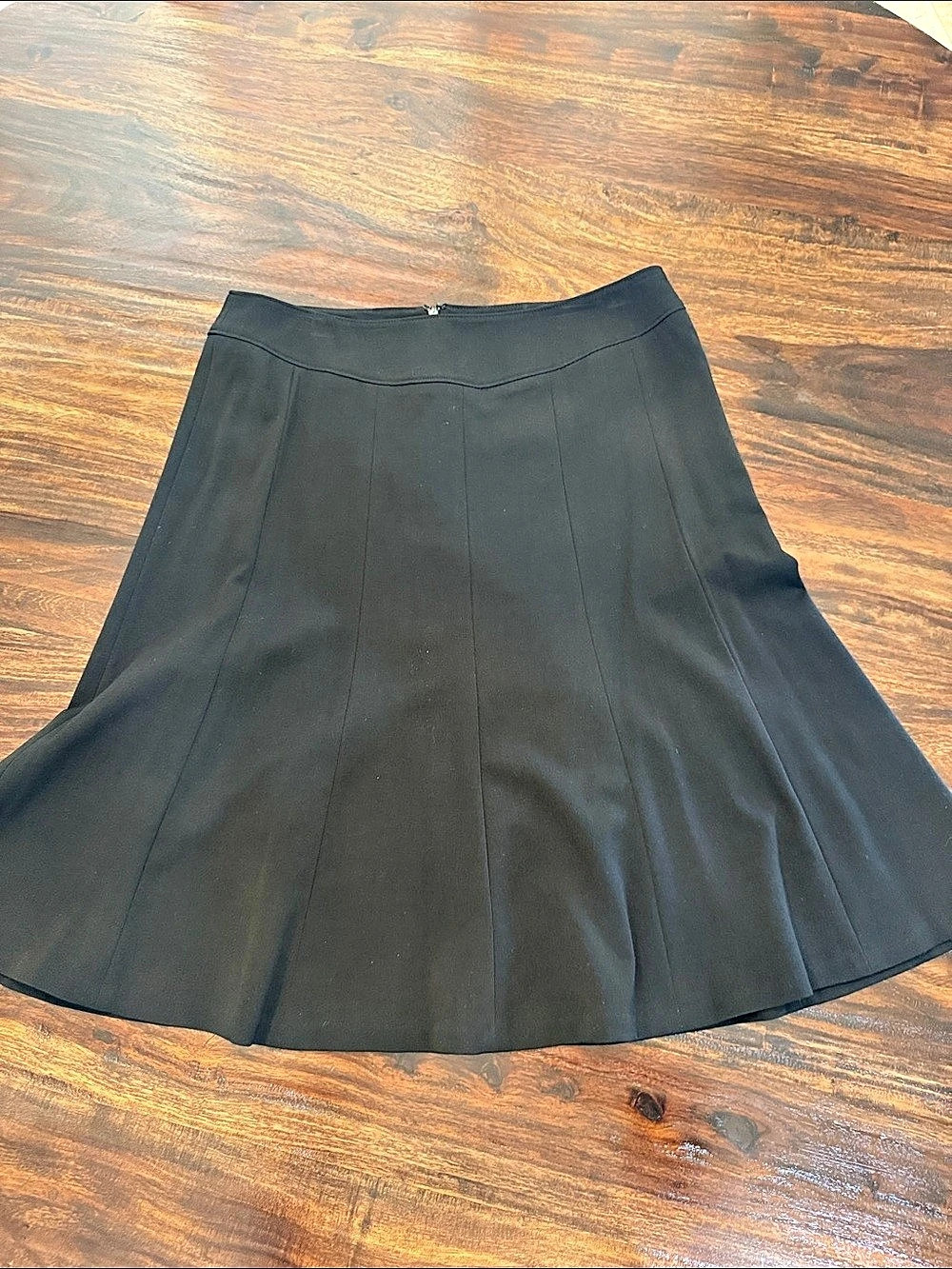 Rafaella Black A-Line Flared Knee-Length Skirt Size 12 Like
